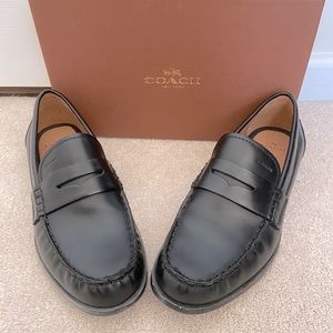 Coach Black Penny Loafer size 8